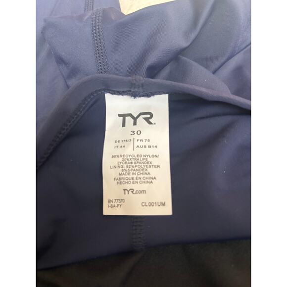 TYR Men's Navy II Durafast Solid Jammer Swimsuit Bottom Size 30 - Picture 8 of 8